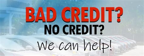 Bad Credit No Credit No Problem Car Loans